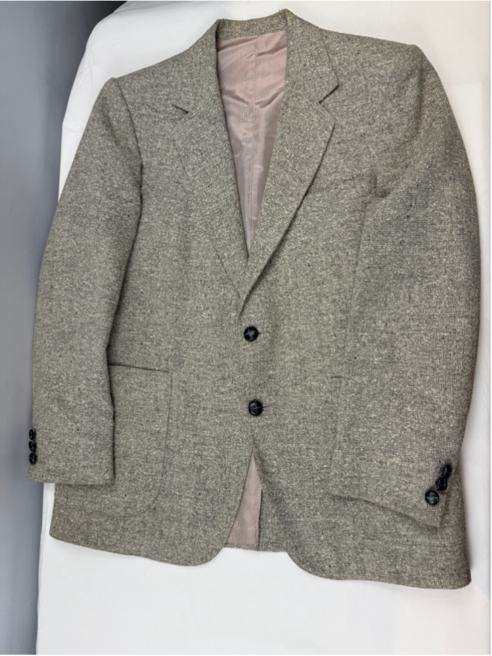 Vintage Beaconhill Gray Tweed Sport Coat Blazer Men Size 40R - Picture 3 of 13
